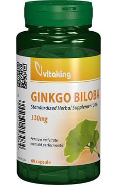 Extract de Ginkgo Biloba 120 mg cu absorbtie indelungata Vitaking – 60 capsule driedfruits.ro/ Capsule si comprimate